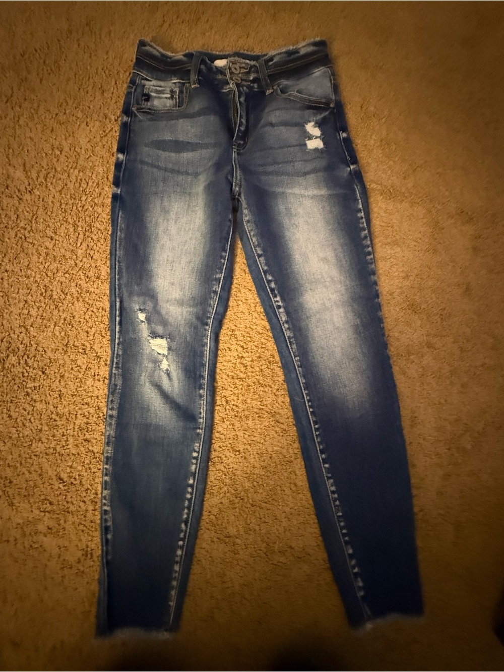 KanCan Blue Distressed Skinny Jeans